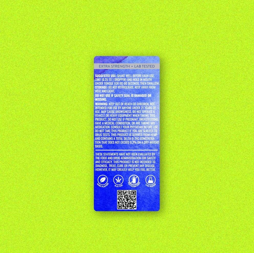 Delta 8 + CBD Tincture – 1000mg + 500mg Blend