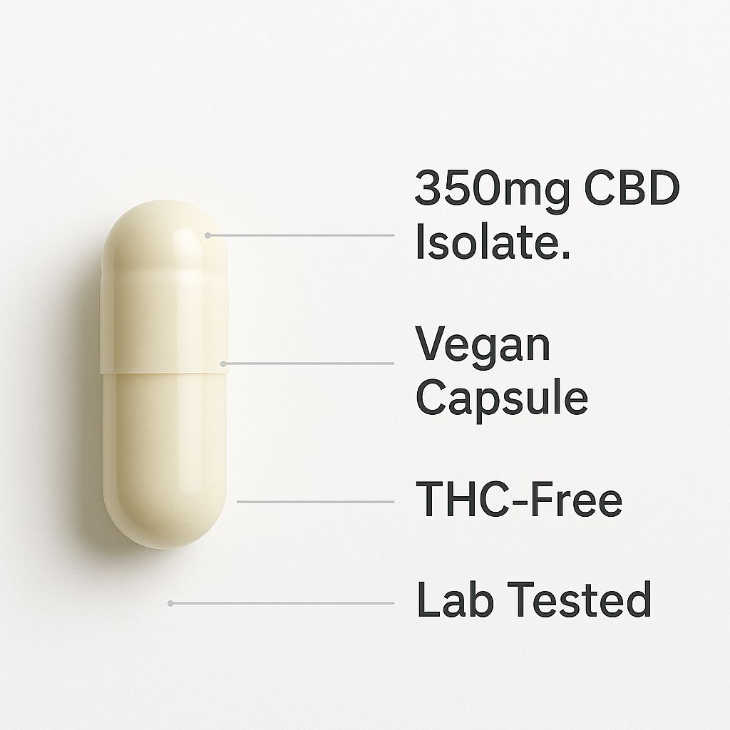 Ultra-Potent 350mg CBD Capsules - 10,500mg Total CBD